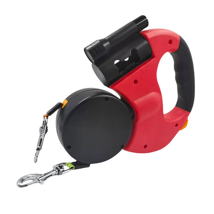 Dual Retractable Leash with LED
